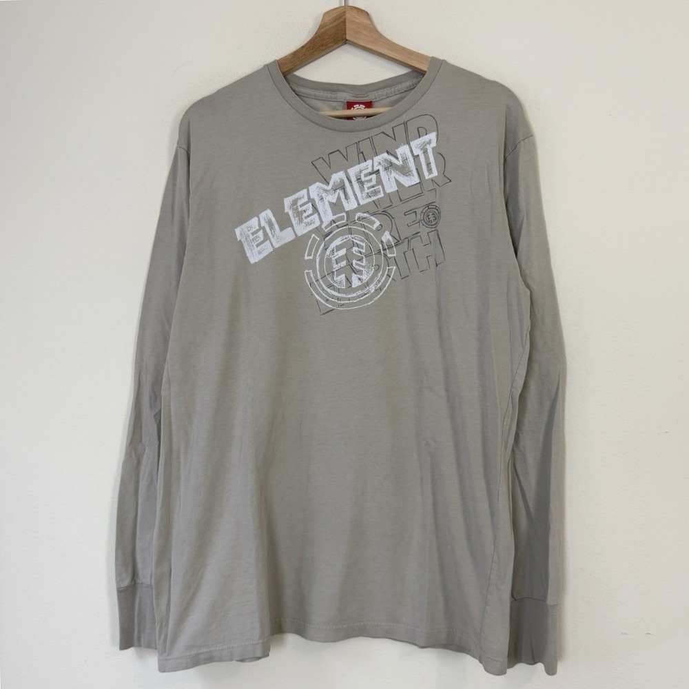 Vintage Y2k Element Skateboarding Skate Grey Tee Shirt
